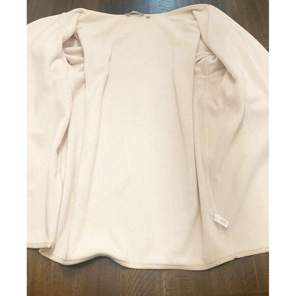Athleta Cozy Karma Wrap Open Cardigan Ivory Fleece Size Large Oversized CozyCore - Picture 5 of 10